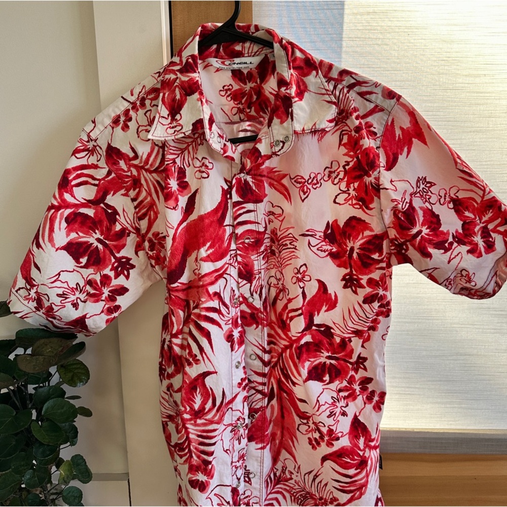 Vintage O’Neill Floral Red Men's Shirt